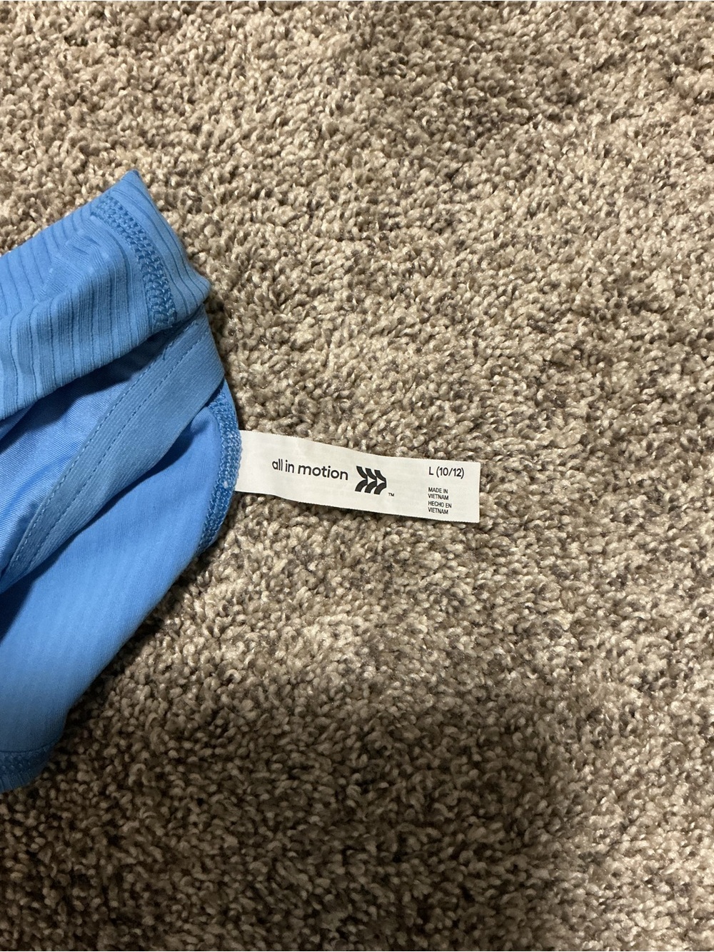 all in motion Blue Ribbed Racerback Tank Top - Picture 2 of 3